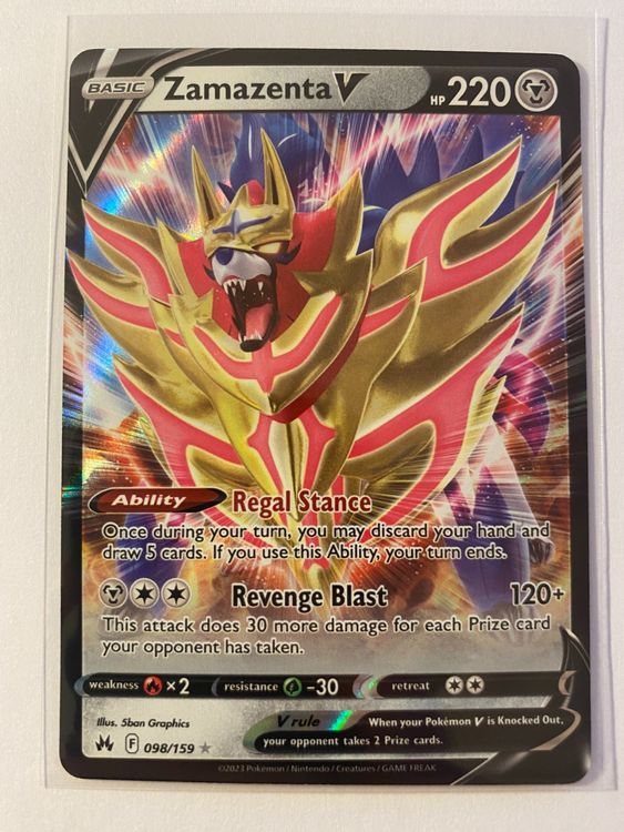 Pokemon Zamazenta V 098/159 Crown Zenith EN | Kaufen Auf Ricardo