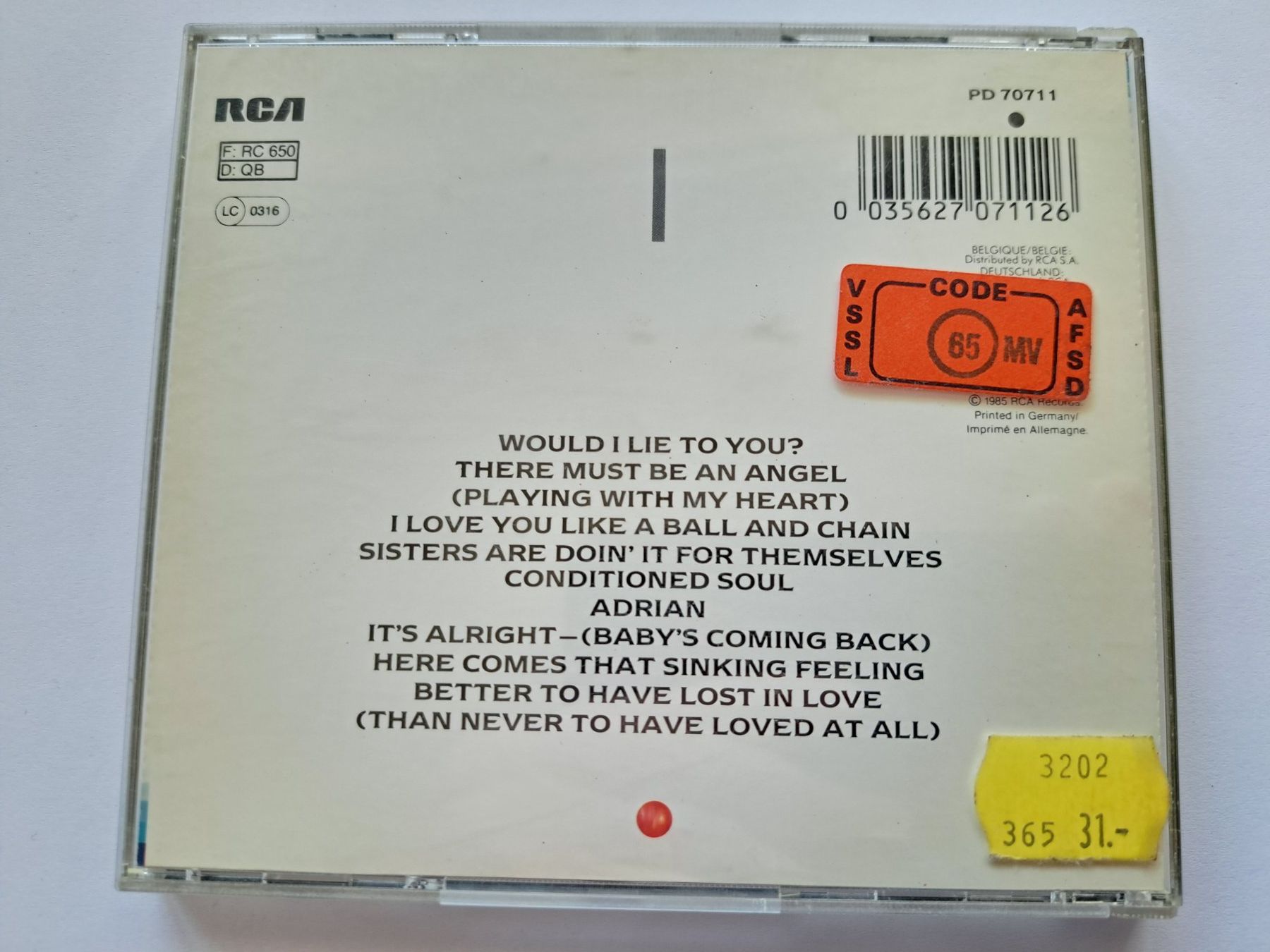 CD: Cd Eurythmics - be yourself tonight – Usato da Pully venduto da bro_n52j 1