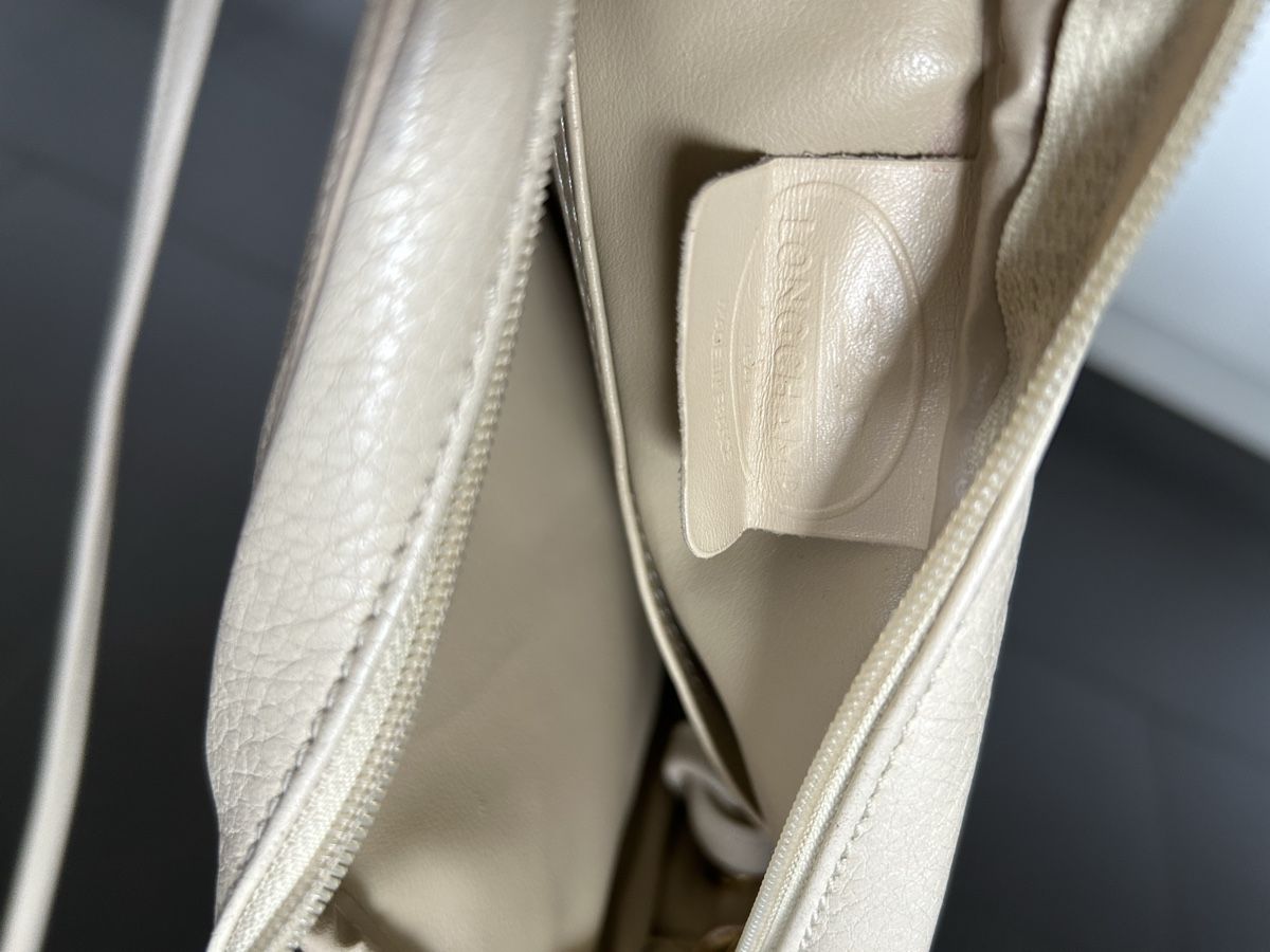 Longchamp Borse da donna: Longchamp Handtasche Leder beige creme – Usato da Basel venduto da kitu 6