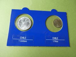 Chile, Set 2 alte unzirkulierte Münzen