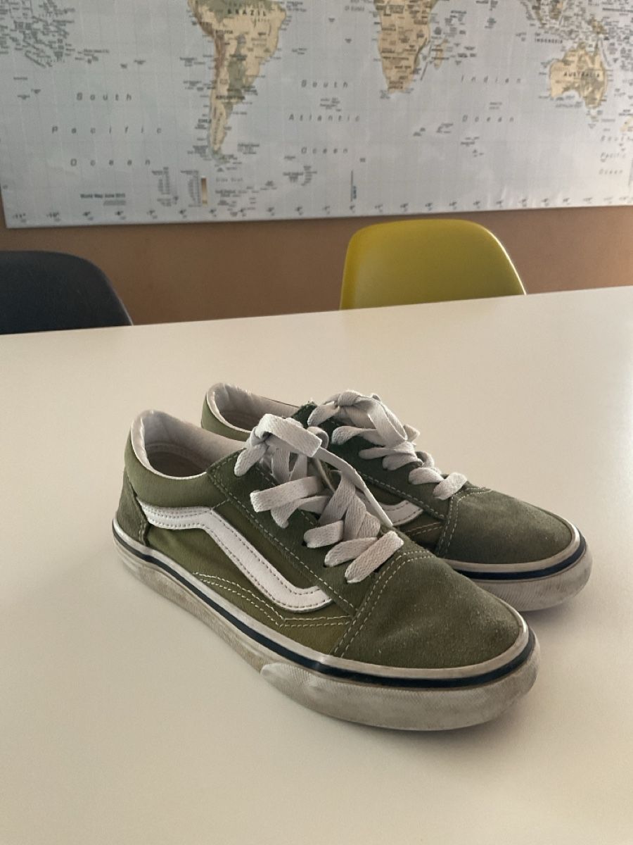 Vans Herrenschuhe: Baskets Vans Old Skool verte enfant taille 34 – Gebraucht aus Sommentier von 79thierry