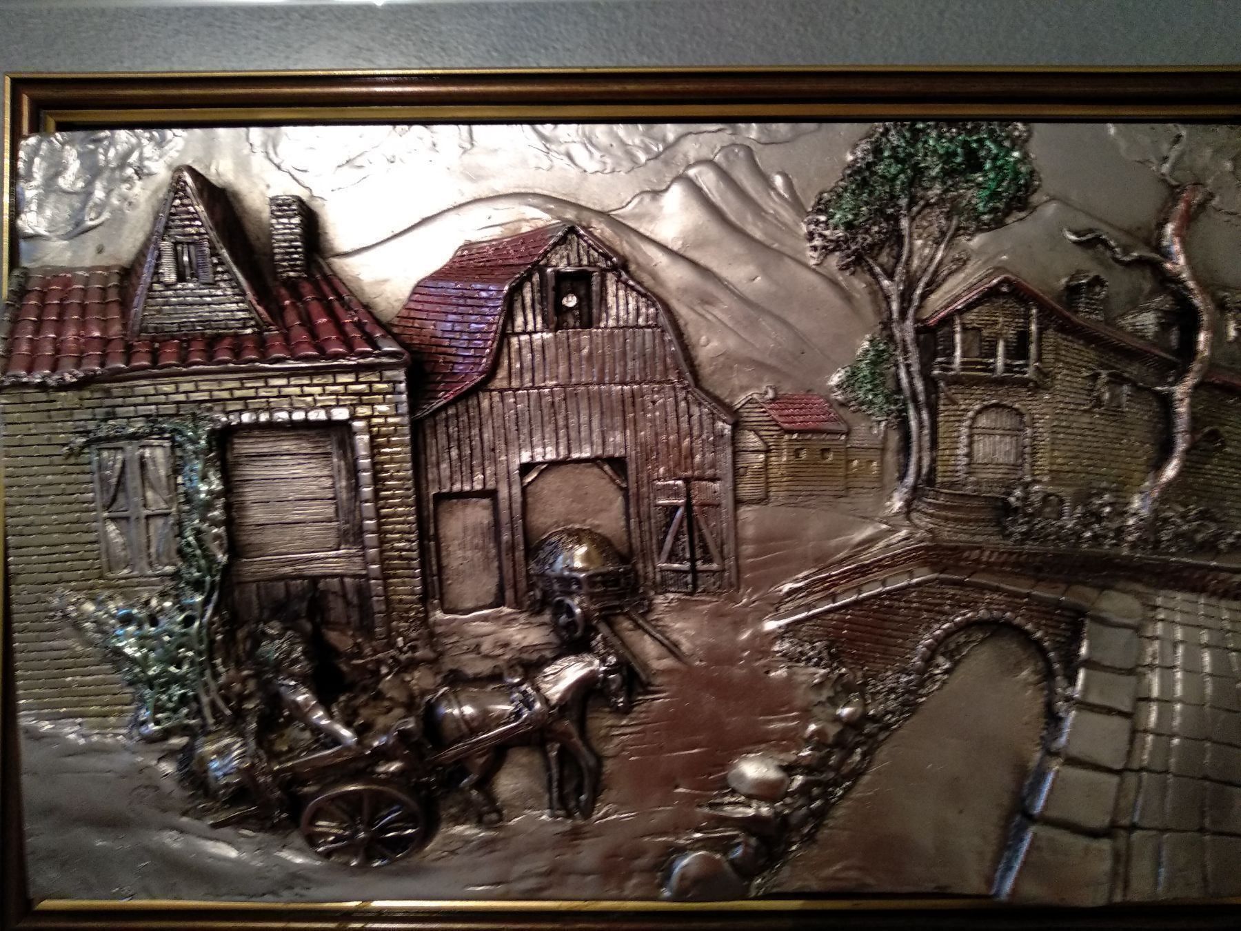 Dipinti: Bild mit Flach-Relief aus 925er Silber – Usato da Schwyz venduto da Vesparider01 4