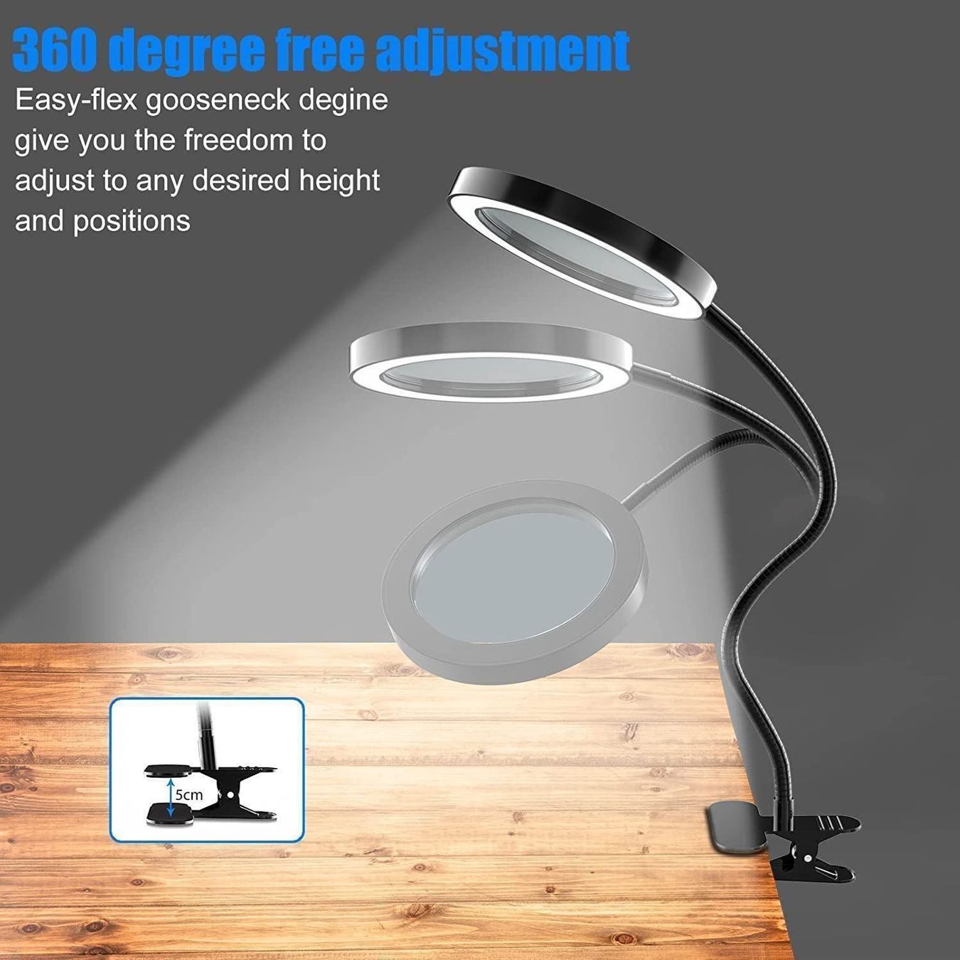 Lampade: 8X LED Lupenleuchte mit Licht & Ständer – Nuovo (secondo la descrizione) da Thun venduto da 365buy 6