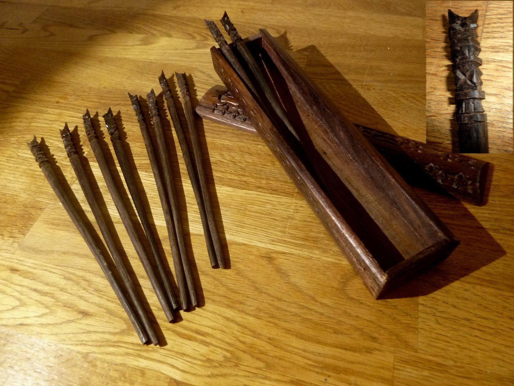 Bestecksets: Asiatische Essstäbchen antik Handgefert – Gebraucht aus Hochfelden von swissice