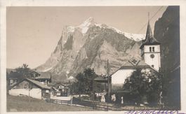 Grindelwald (BE) Kirche und Wetterhorn