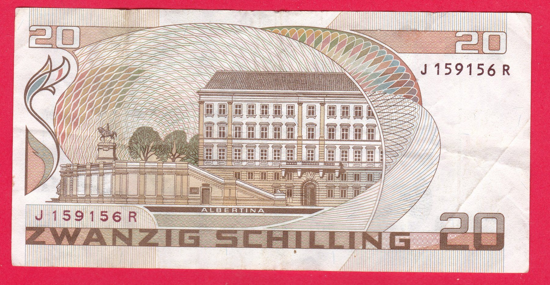 Banconote: 20 SCHILLING NOTE, 1.10.1985 – Usato da Oberrieden venduto da Gebirgsstelze 1