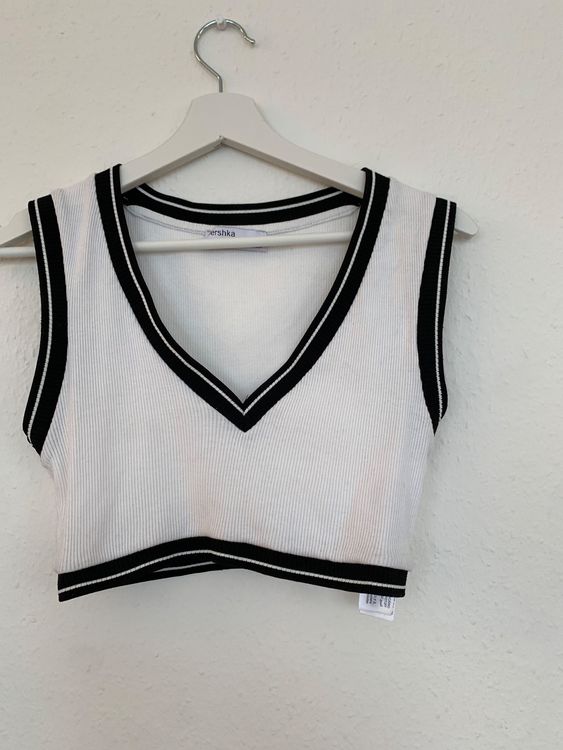 Crop Top Bustier Blanc Froncé Replié | Ensembles | PLT FR