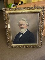 Oelgemälde Portrait Johannes Krebs Notar Thun, monogrammiert