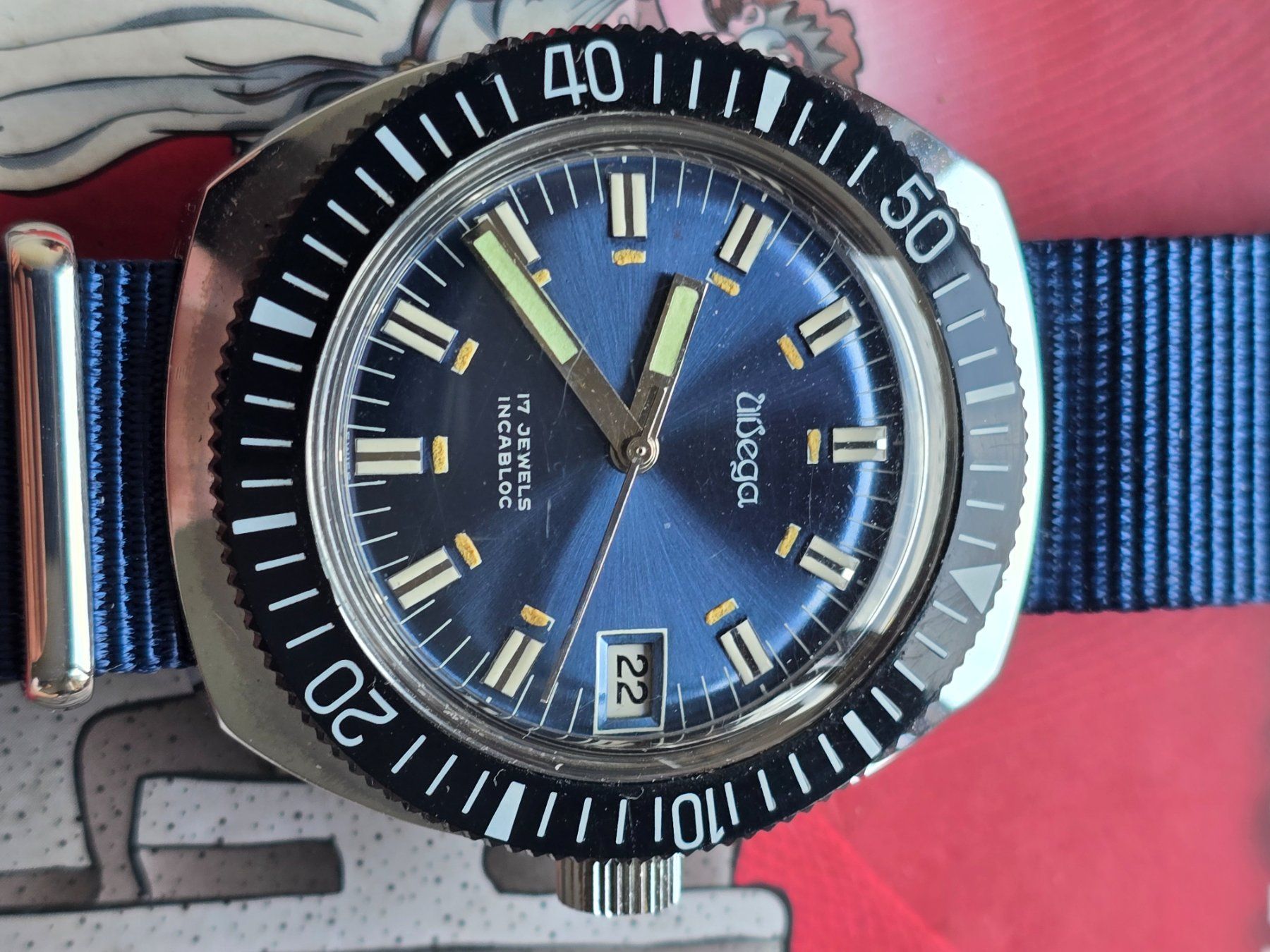 Wega Orologi: 705 Wega Taucher HA Wunderschoen – Usato da Muri AG venduto da Corredor 1