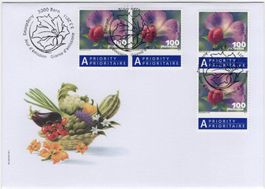 100 Rp. Kiefelerbse Marken Paare auf illustriertem FDC