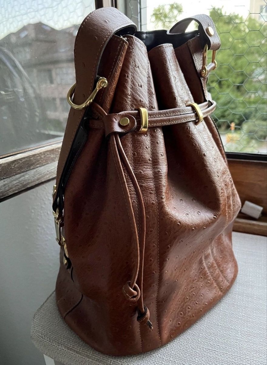 Taschen für Damen: Sac seau vintage brun camel – Gebraucht aus Genève von mar_mkc7