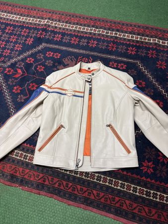 Harley Davidson Damen Lederjacke weiss Gr.M