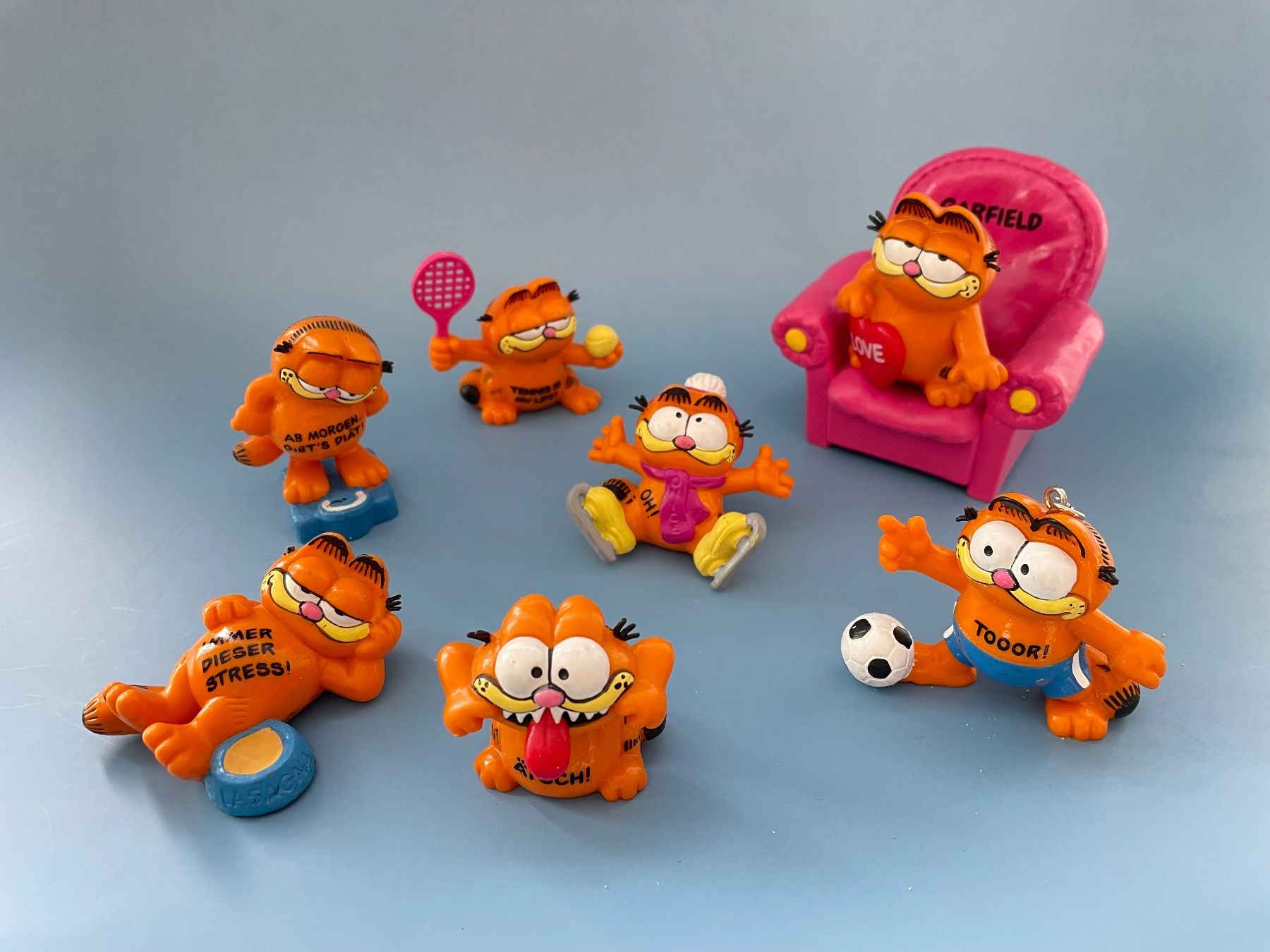 Bullyland Figuren: 7x Garfield Comic Figur Comicfigur 1978, 1981 U.F.S. Bully – Gebraucht aus Gossau SG von entwederoder