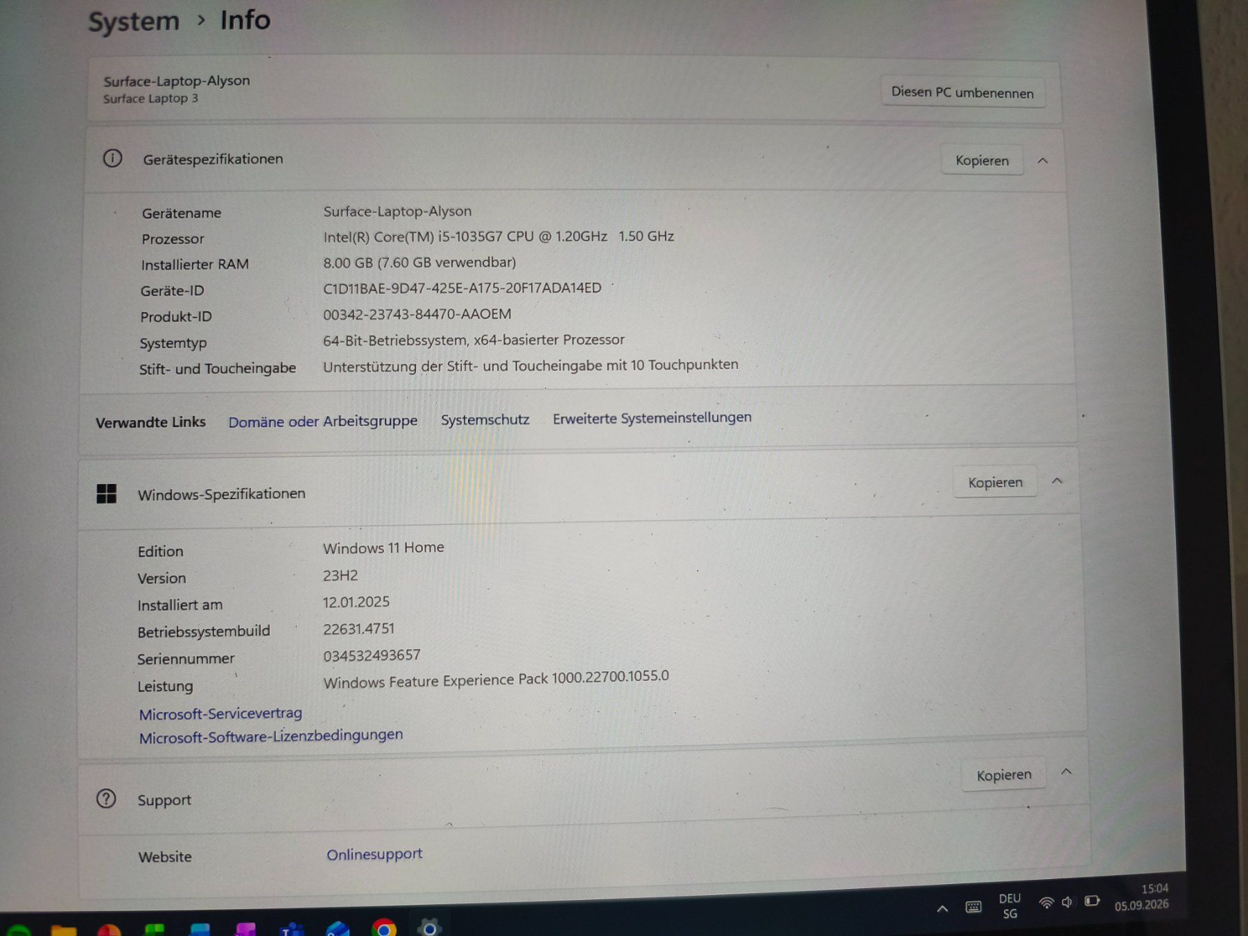 Microsoft Notebook: Microsoft Surface Laptop 3 – Nuovo (secondo la descrizione) da Reinach BL venduto da aly_02 8