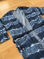 Dixi Kimono / Sommermantel – blau gemustert – Gr. S–M