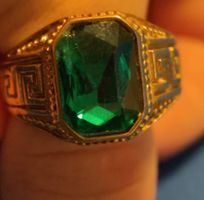 Herrenring (vergoldet mit echtem Gold) mit leicht beschädigt