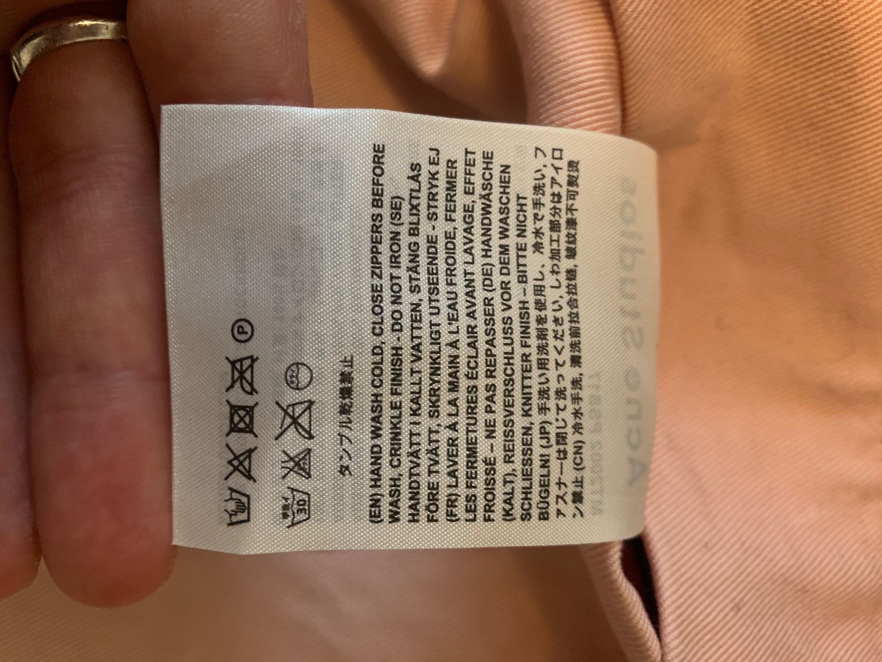 Acne Studios Giacche: Acne Studios MT2002 Pale Pink Parka – Usato da Zürich venduto da abientotleo 6