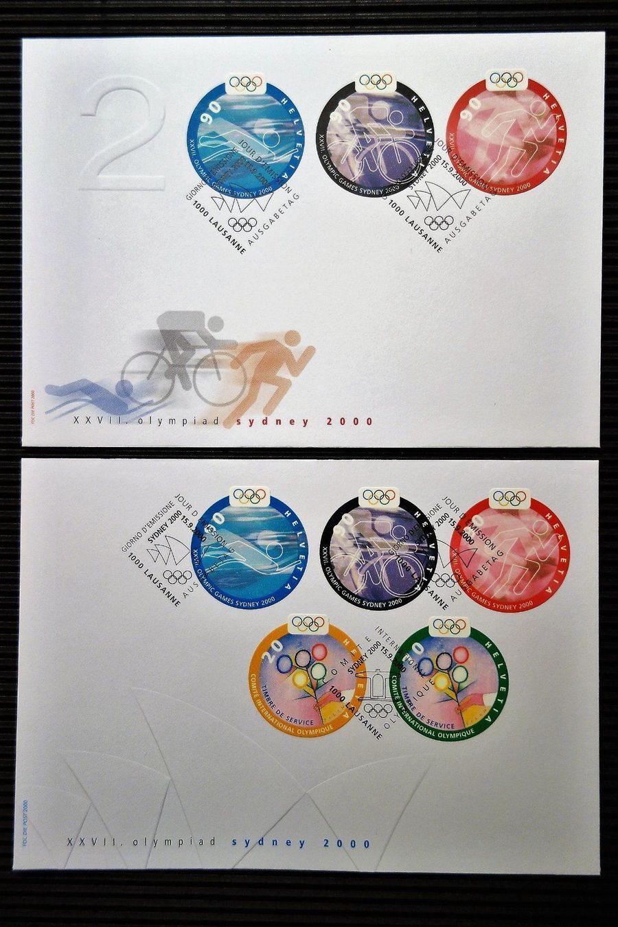 Alle Briefmarken: 2000 - 2 FDC 27. Olympiade Sydney 2000 – Neu (gemäss Beschreibung) aus Mettmenstetten von Sutasso