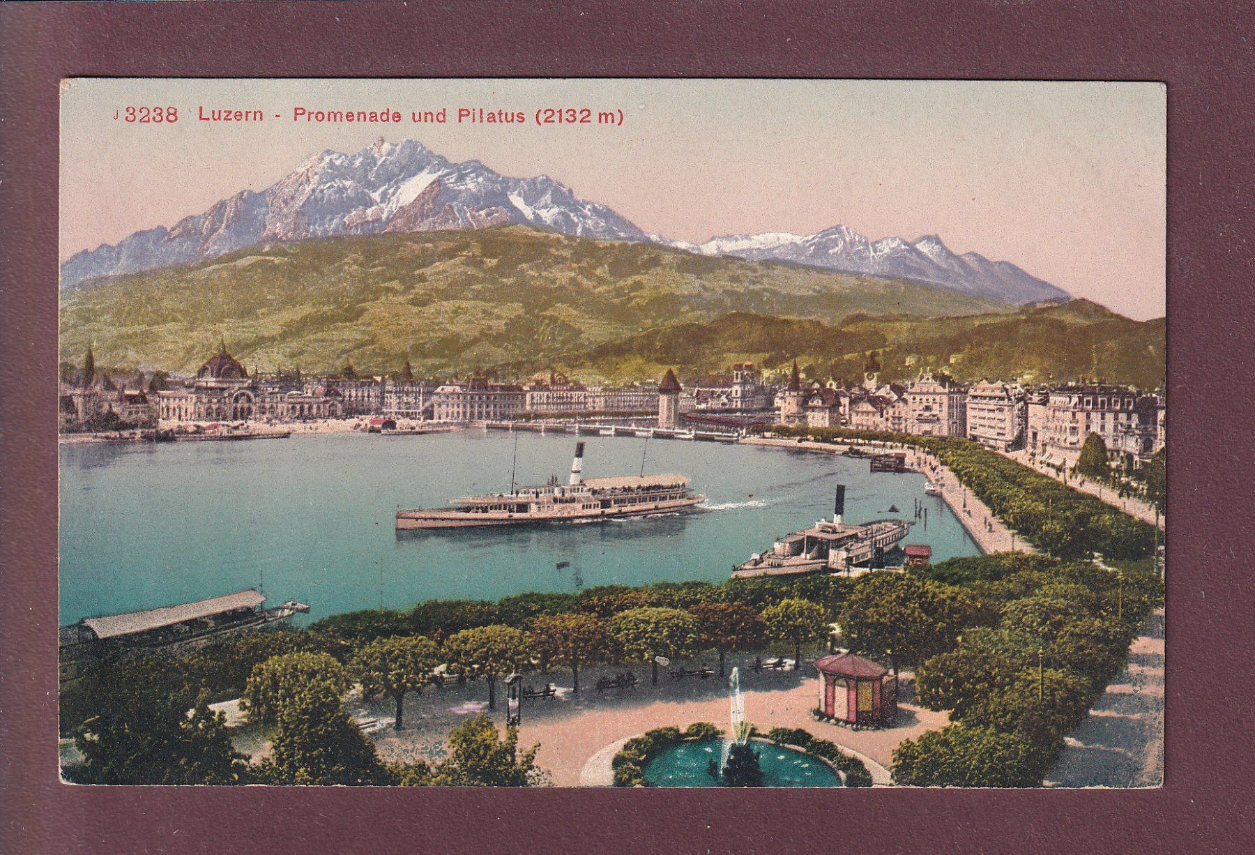 Ansichtskarten: LUZERN - Schiff - Pilatus – Gebraucht aus Pully von nicecards