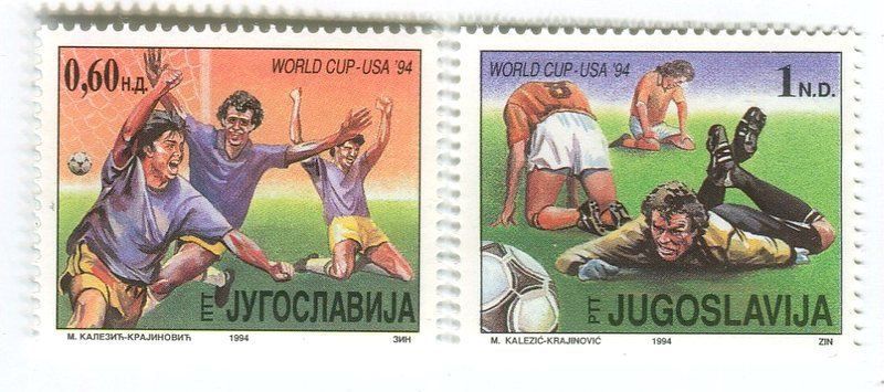 Alle Briefmarken: Briefmarken "Fussball". Jugoslawien. – Neu und originalverpackt aus Basel von