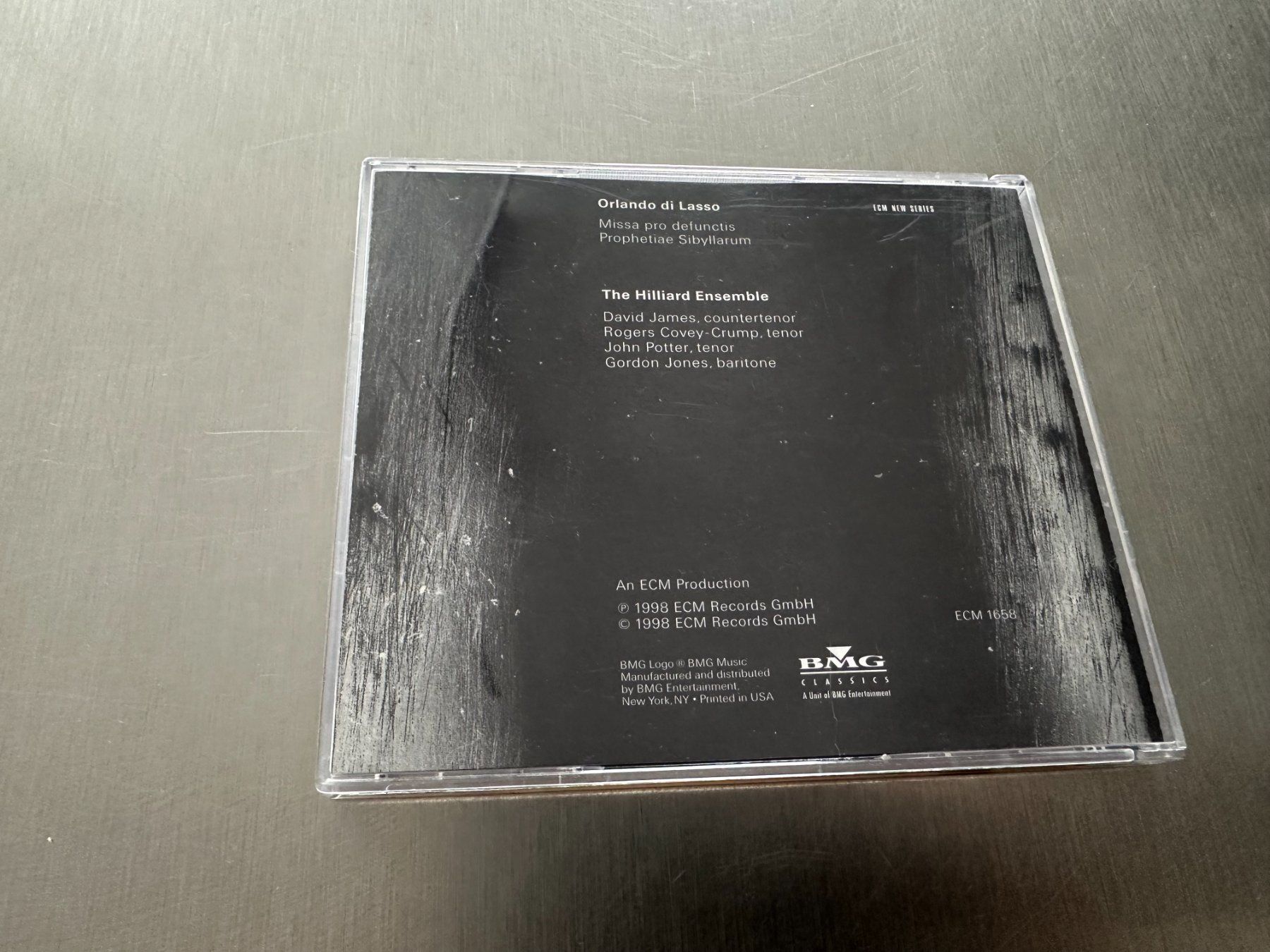 CD: ECM 1658 - THE HILLIARD ENSEMBLE - CD LASSUS – Usato da Sion venduto da jaipur1401 1