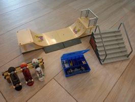 Tech Deck Set Rampen mit 3 Boards und Zubehör gebraucht