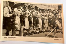 Bayrische Trachtengruppe, ungelaufen ca.1950