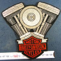 HD HARLEY-DAVIDSON MOTOR CYCLES AUFNÄHER GROSSS ORIGINAL NEU