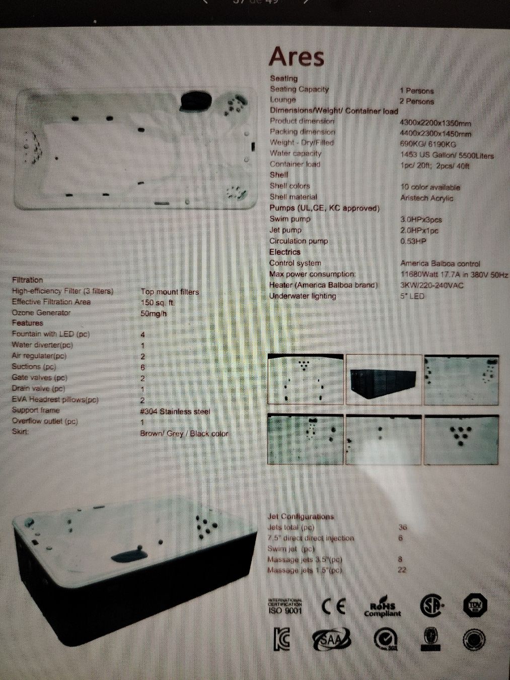 Whirlpool: Spa de nage + pompe à chaleur – Gebraucht aus Penthalaz von Fever1 7