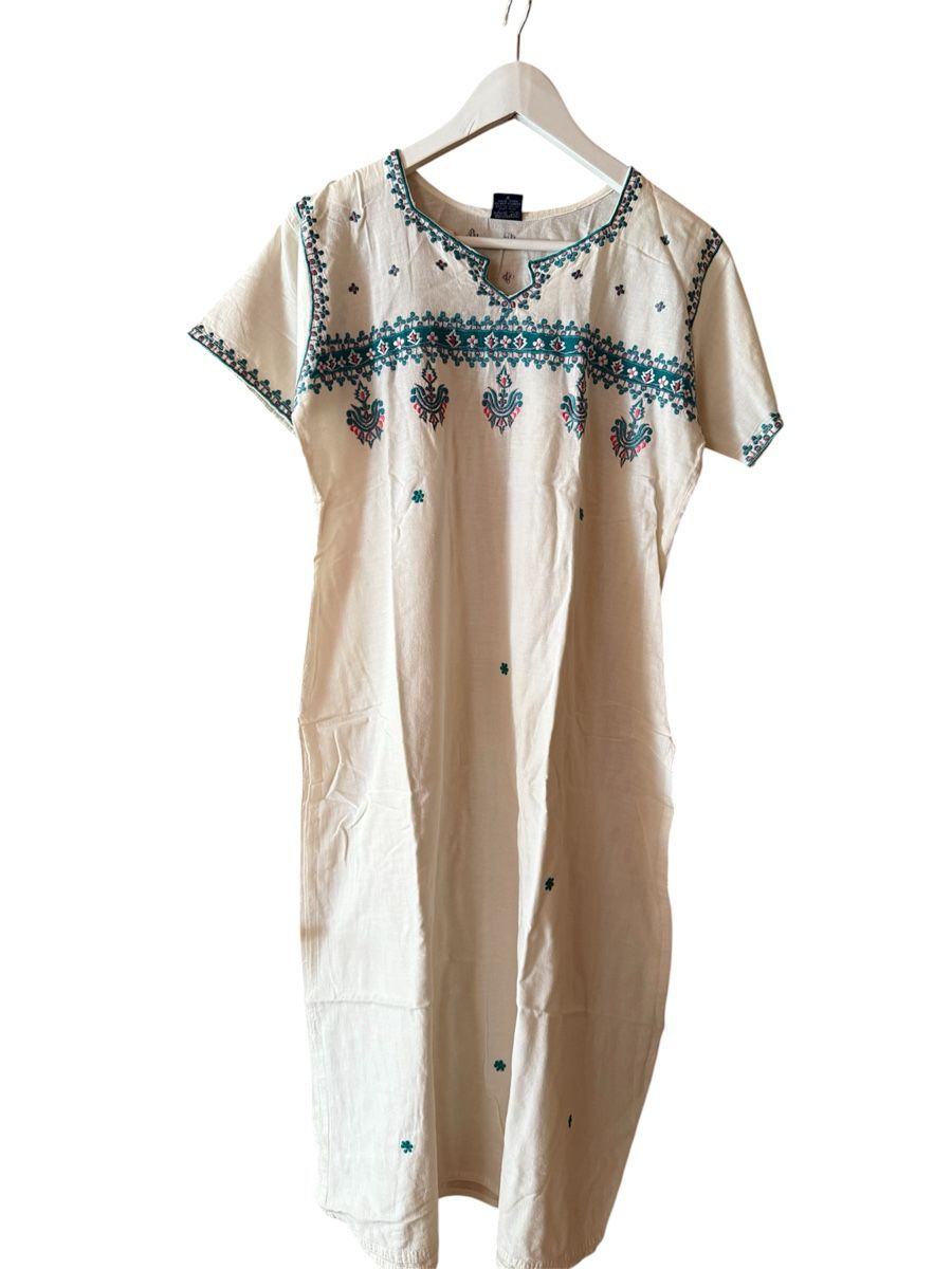 Tuniche: Kleid weiss bestickt - Grösse M – Usato da Kiental venduto da gali_72