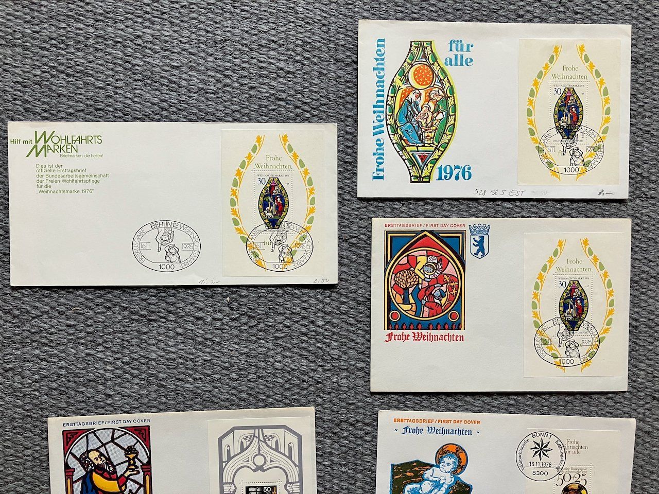 Alle Briefmarken: 15 Belege Weihnachten 1976-95 – Gebraucht aus Nesslau von zueri6 1