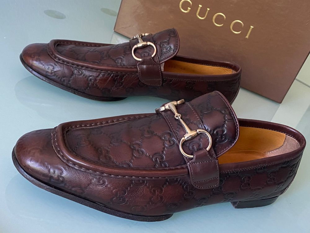 GUCCI GG Guccissima Horsebit Brown Leder Loafers Schuhe 42 Kaufen auf