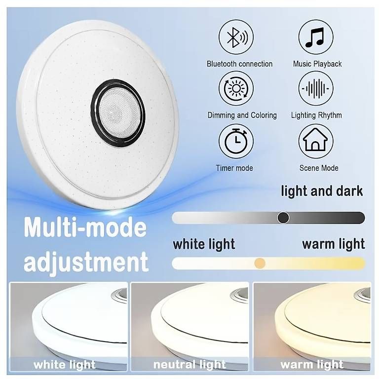 Lampadari & plafoniere: MOLVCE 36W LED Deckenlampe mit Bluetooth-Lautsprecher & RGB – Usato da Stettfurt venduto da Jezaig1989 1