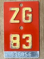 ZG 83 - VELONUMMER - FAHRRADSCHILD - PLAQUE DE VELO - ZG 83