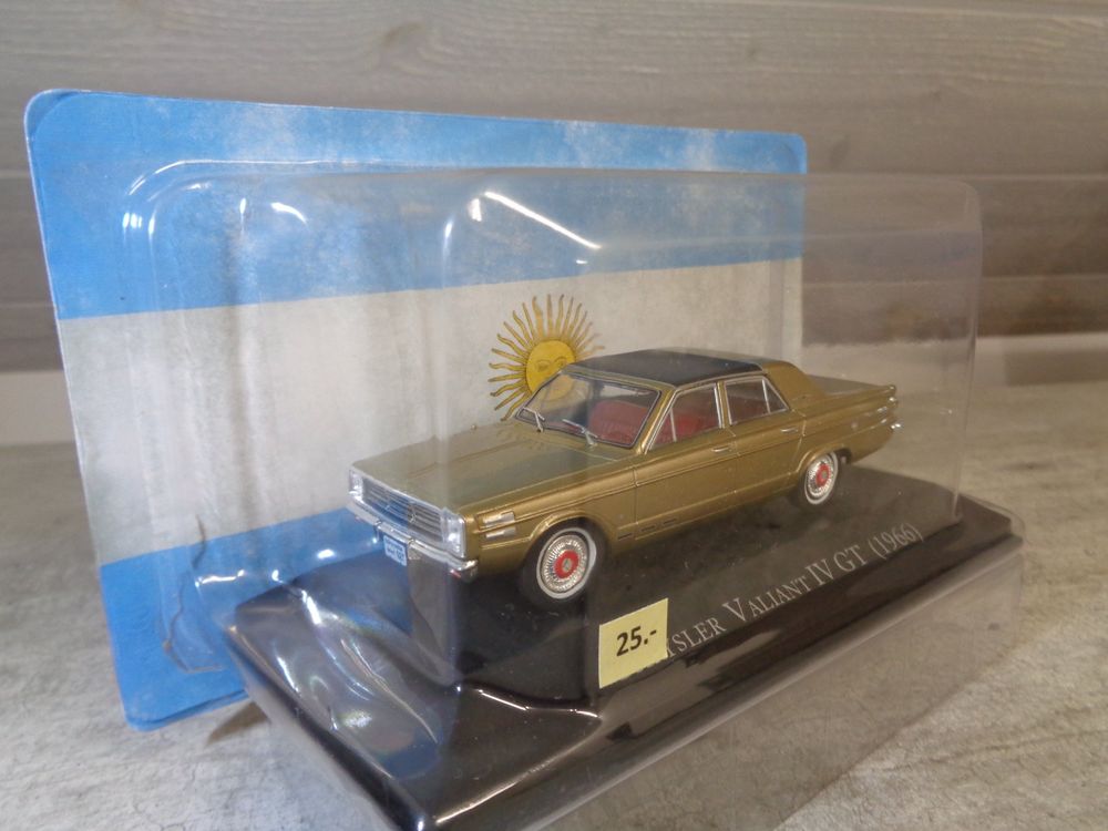 OPO 10 Auto 1/43 Sammlung: Chrysler Valiant IV 1967 – Metallmodell Auf Basis, Im Blister, Von Salvat