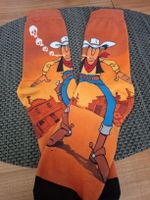 Lucky Luke Socken, mit coolem Cartoon-Print, neu