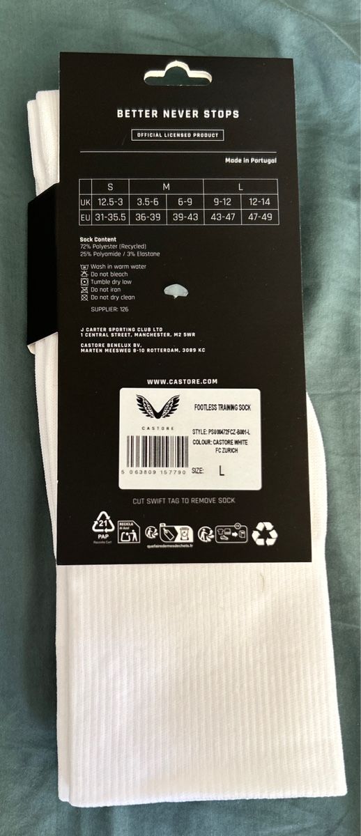 Calze: Castore Socken Weiss neu Grösse L – Nuovo e nell'imballaggio originale da Pfaffhausen venduto da gab_s77p 1