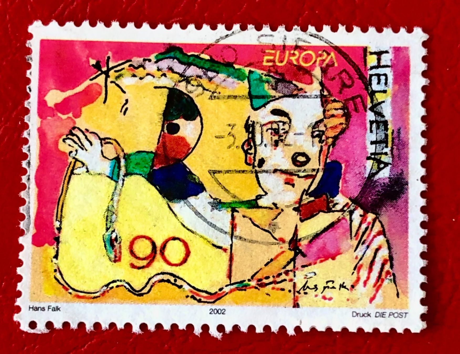Tutti i francobolli:  Nr.1052 Clown mut Requisiten  GESTEMPELT  2002    – Usato da Aarau venduto da Billa007