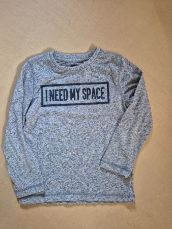 Langarmshirt grau meliert, Gr. 104