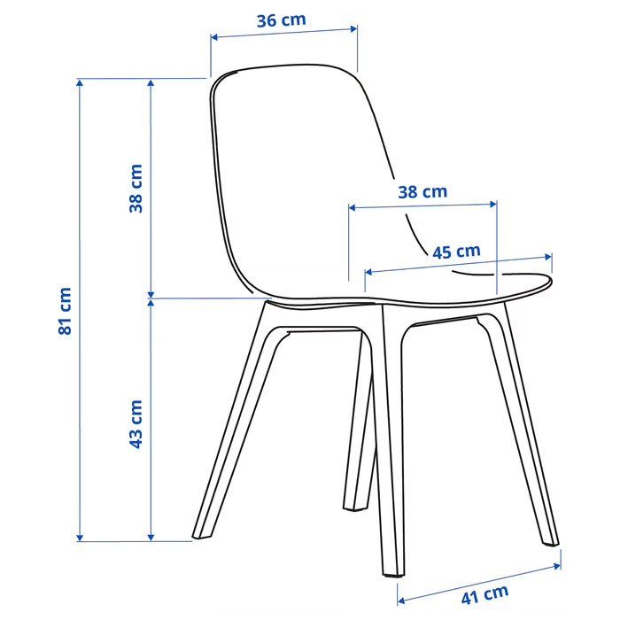 Ikea Sedie: Chaise ODGER, anthracite – Usato da Lausanne venduto da sberthou 1