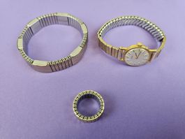 Kette/Ring/Uhr(Numa) Vintage - Flex/Stretch - F: Gold/Silber