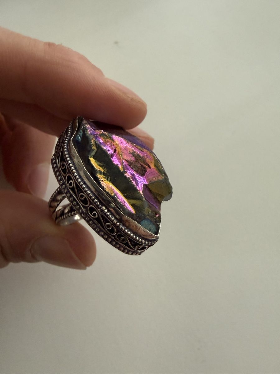 Ringe: Beautiful ring with multicoloured stone – Gebraucht aus Vevey von say_c25m 3