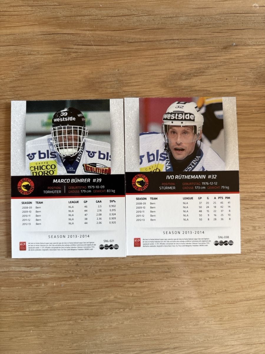 Sammelbilder & Trading cards: Hockey Karten SC Bern 2013-2014 – Gebraucht aus Pfäffikon ZH von Hogersepp87 1