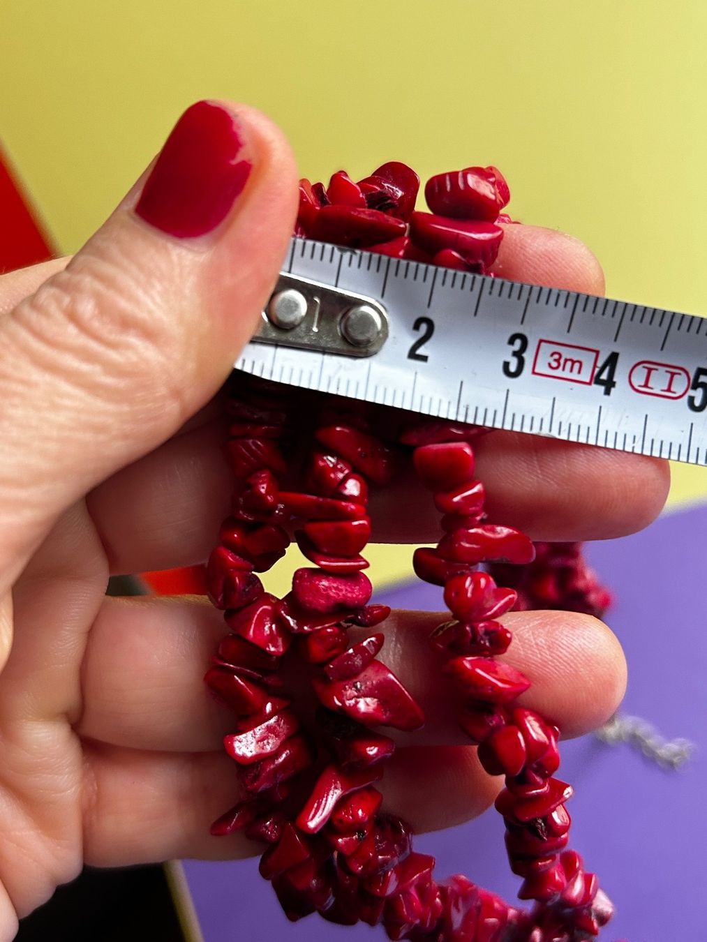 Catenine: Rote Korallenkette, dreireihig – Usato da Laufen venduto da Bellebellezza 8