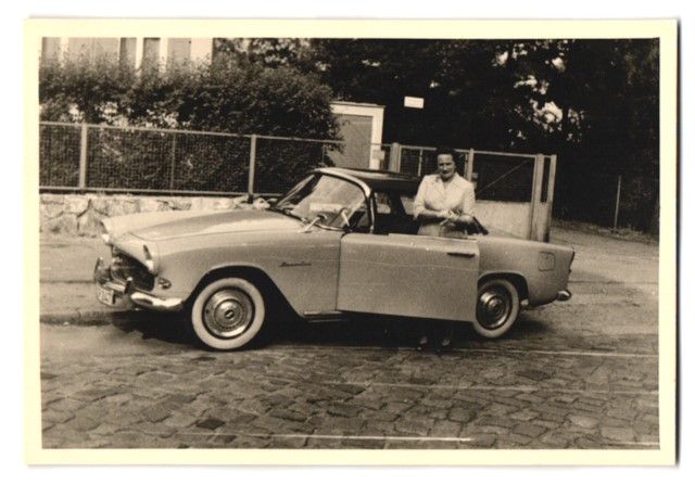 Fotografie & Manifesti: 2 Fotografien Auto Simca Aronde, PKW mit – Usato da Berlin venduto da bartko-reher