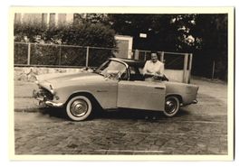 2 Fotografien Auto Simca Aronde, PKW mit
