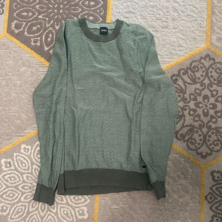 Hugo Boss Pullover Herren Gr. M Salbeigrün Feinstrick