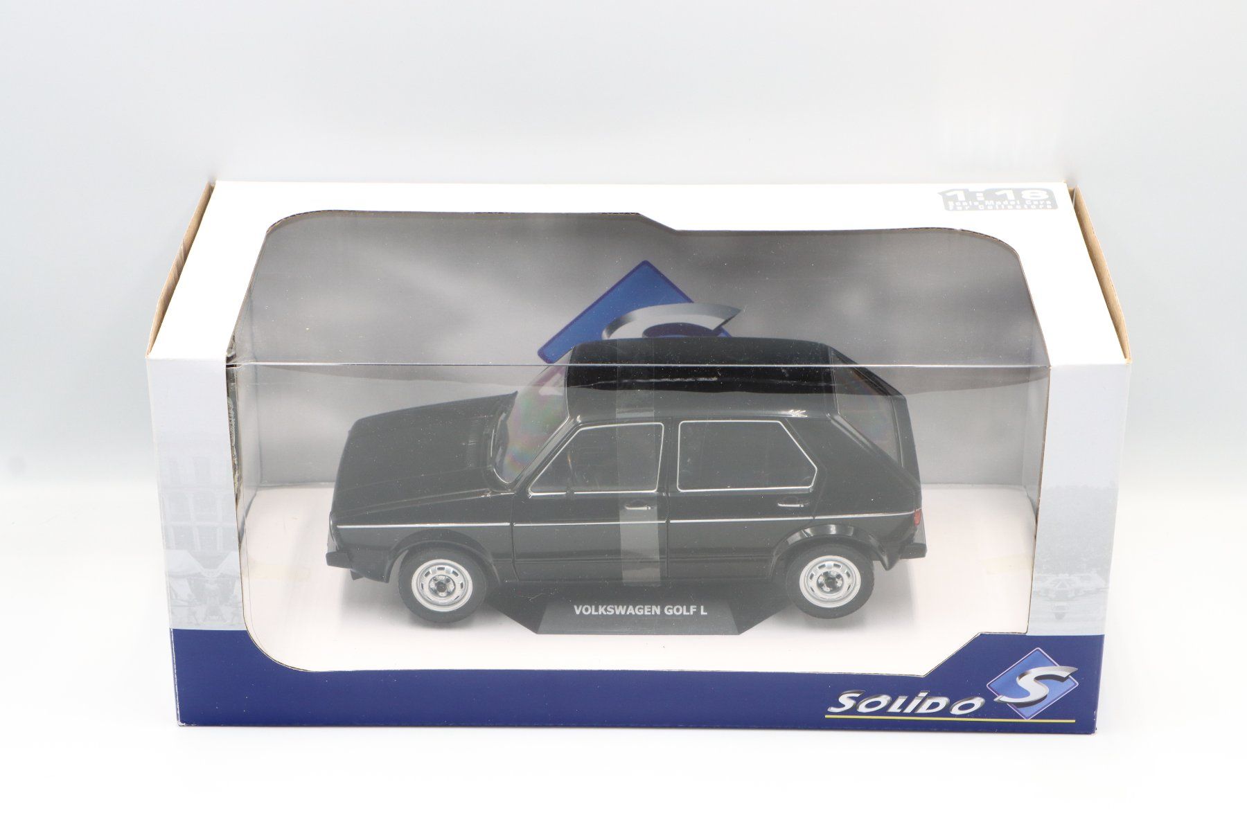 Volkswagen Modellini d'auto: VW Golf 1 L 1983 1:18 Solido – Nuovo e nell'imballaggio originale da Bühl b.Aarberg venduto da modelldiecast 1
