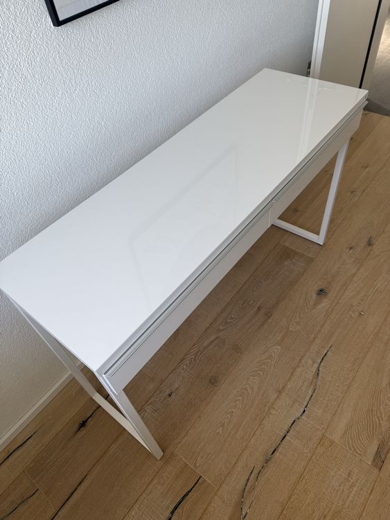 Schreibtisch Hochglanz Weiss Ikea