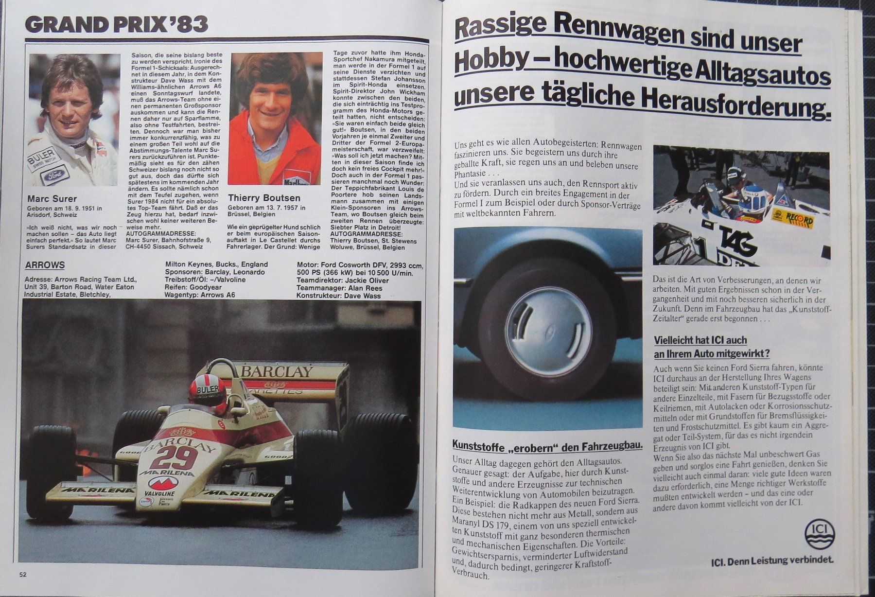 Documenti: Programm Formel 1 in Hockenheim von 1983 inkl. Eintr.karte – Usato da Ettingen venduto da campione_1 2